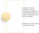 Integrative Therapeutics Probiotic Pearls – etiquette indiquant les cultures actives et les ingrédients.