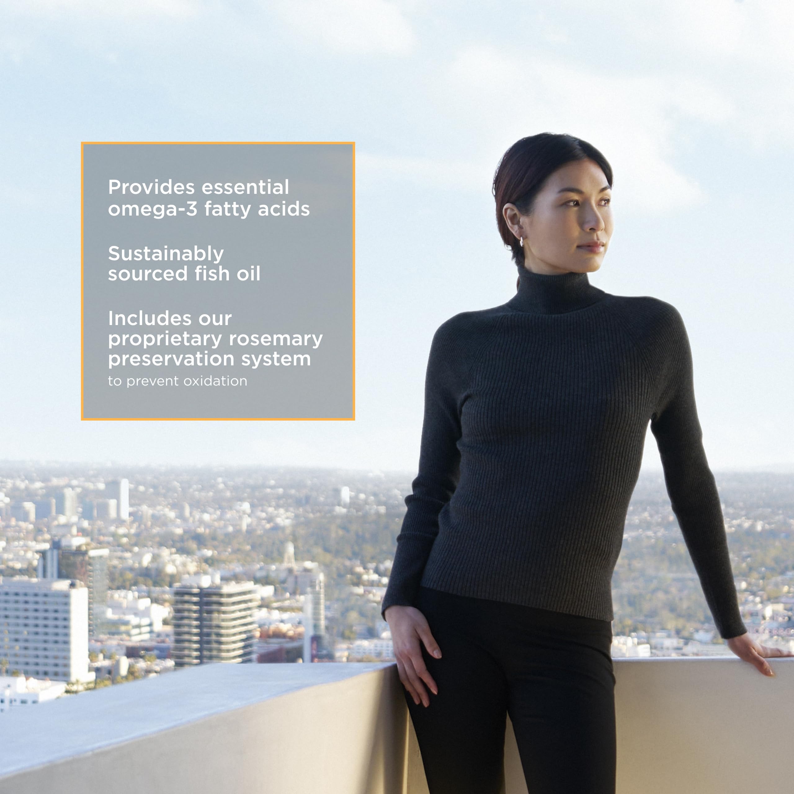 Integrative Therapeutics Pure Omega HP symbole durabilité et provenance responsable des poissons.