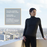 Integrative Therapeutics Pure Omega HP symbole durabilité et provenance responsable des poissons.