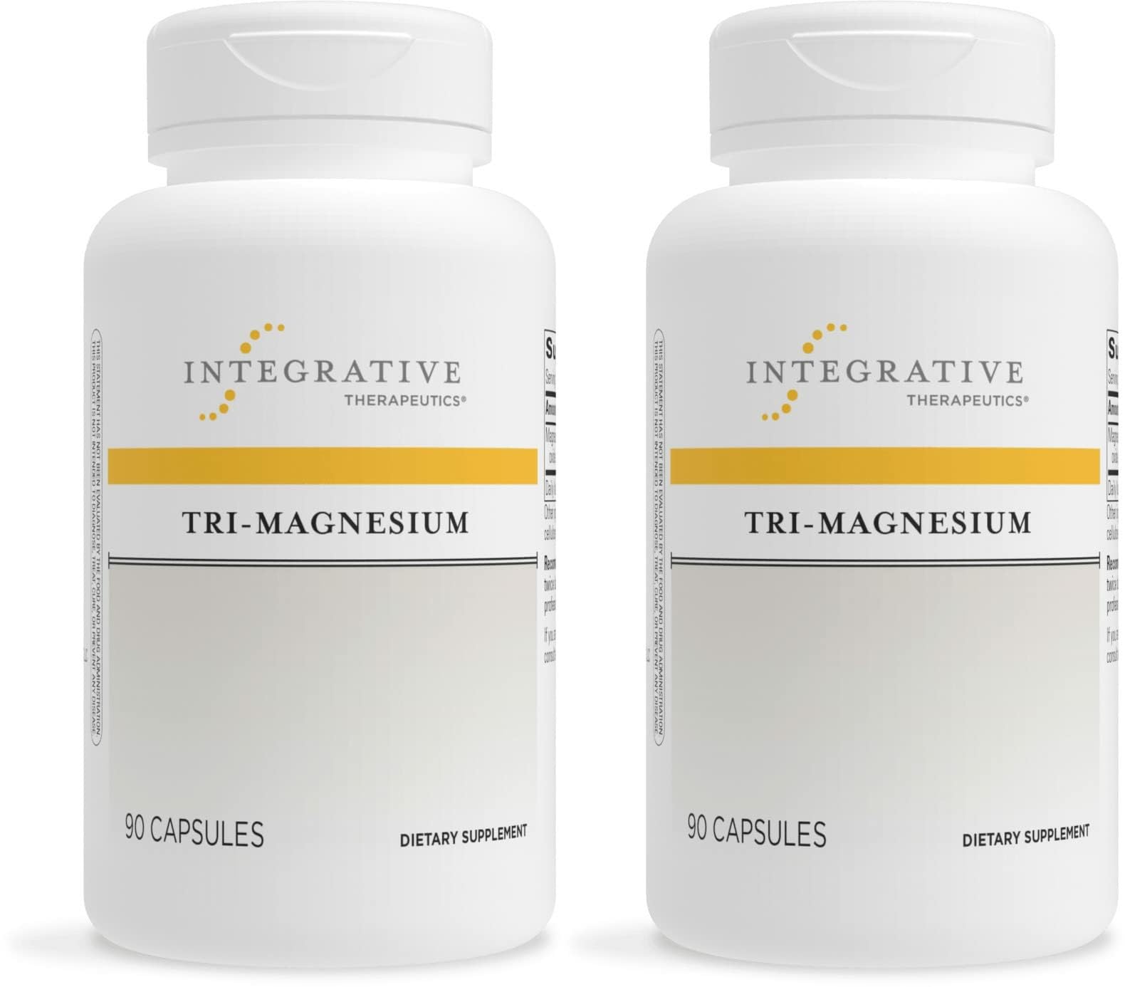 Tri-Magnesium d'Integrative Therapeutics: bouteille et capsules, soutien potentiel au métabolisme énergétique.
