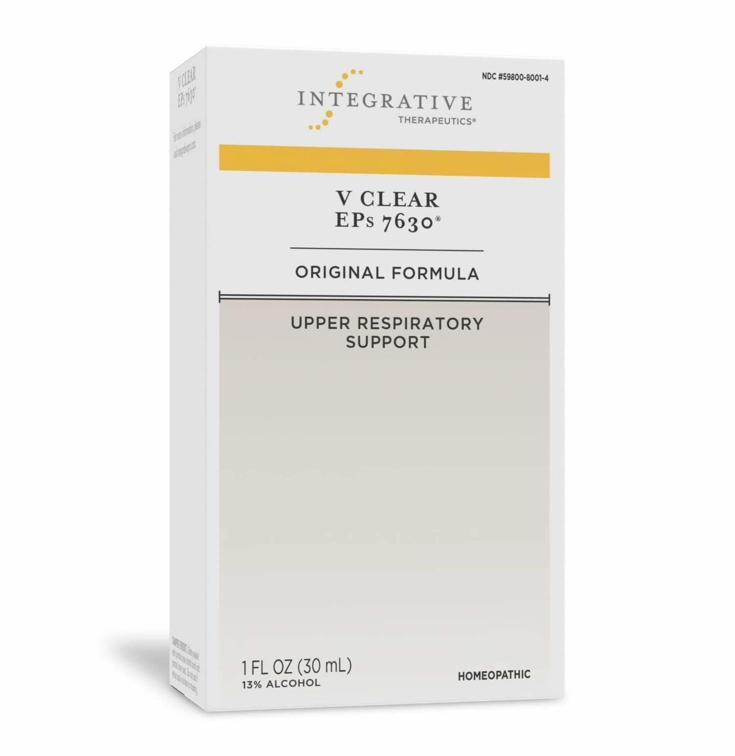 V Clear EPs 7630 de Integrative Therapeutics, bouteille-gouttes prête à soulager les irritations nasales.