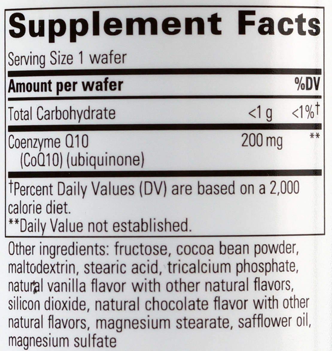 Tablette masticable Vitaline CoQ10 chocolat, dégustation agréable le matin.