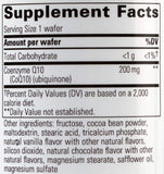 Tablette masticable Vitaline CoQ10 chocolat, dégustation agréable le matin.