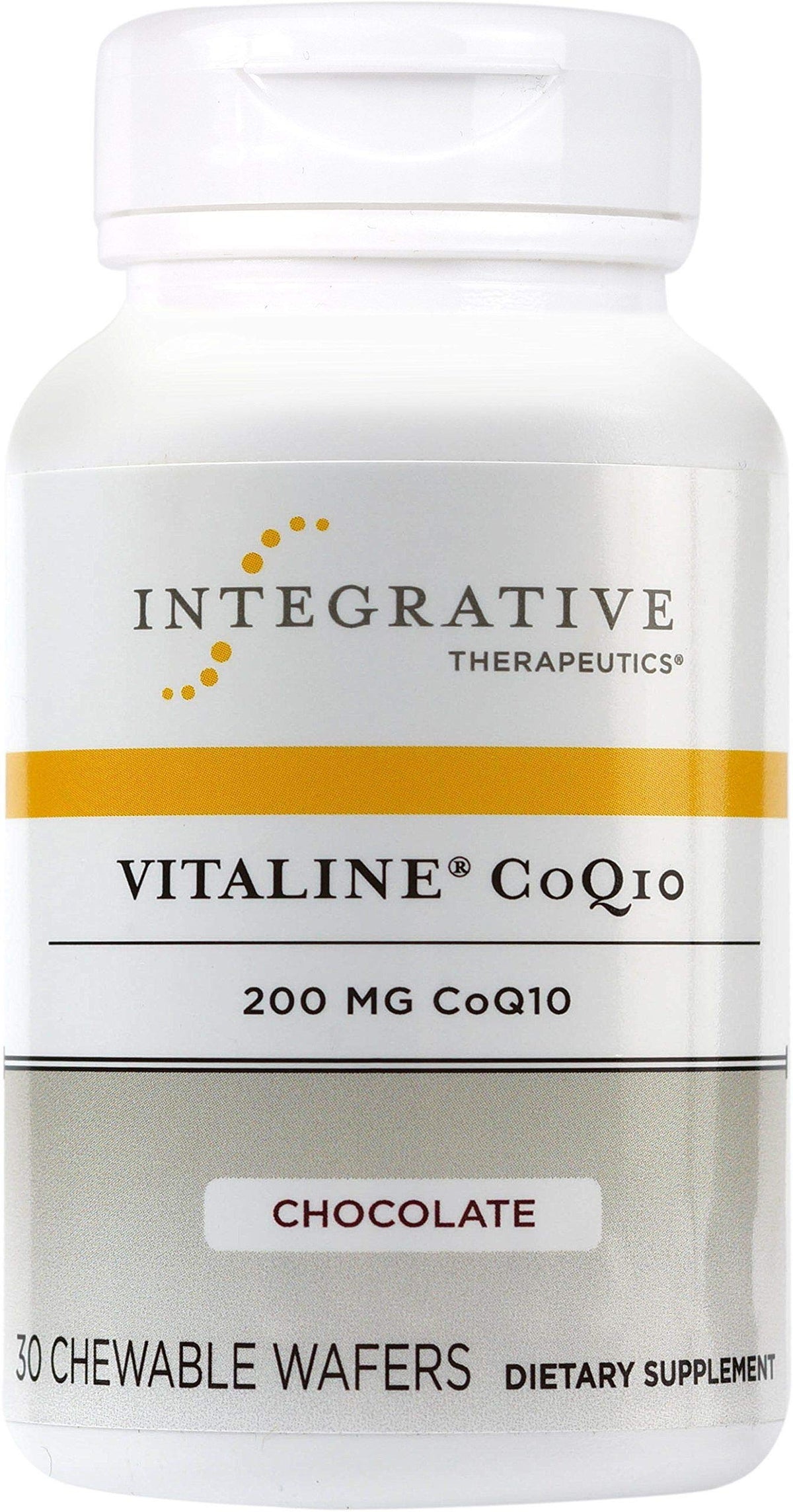 Vitaline CoQ10 tablettes chocolat 200 mg, soutien énergie et clarté mentale potentiel.