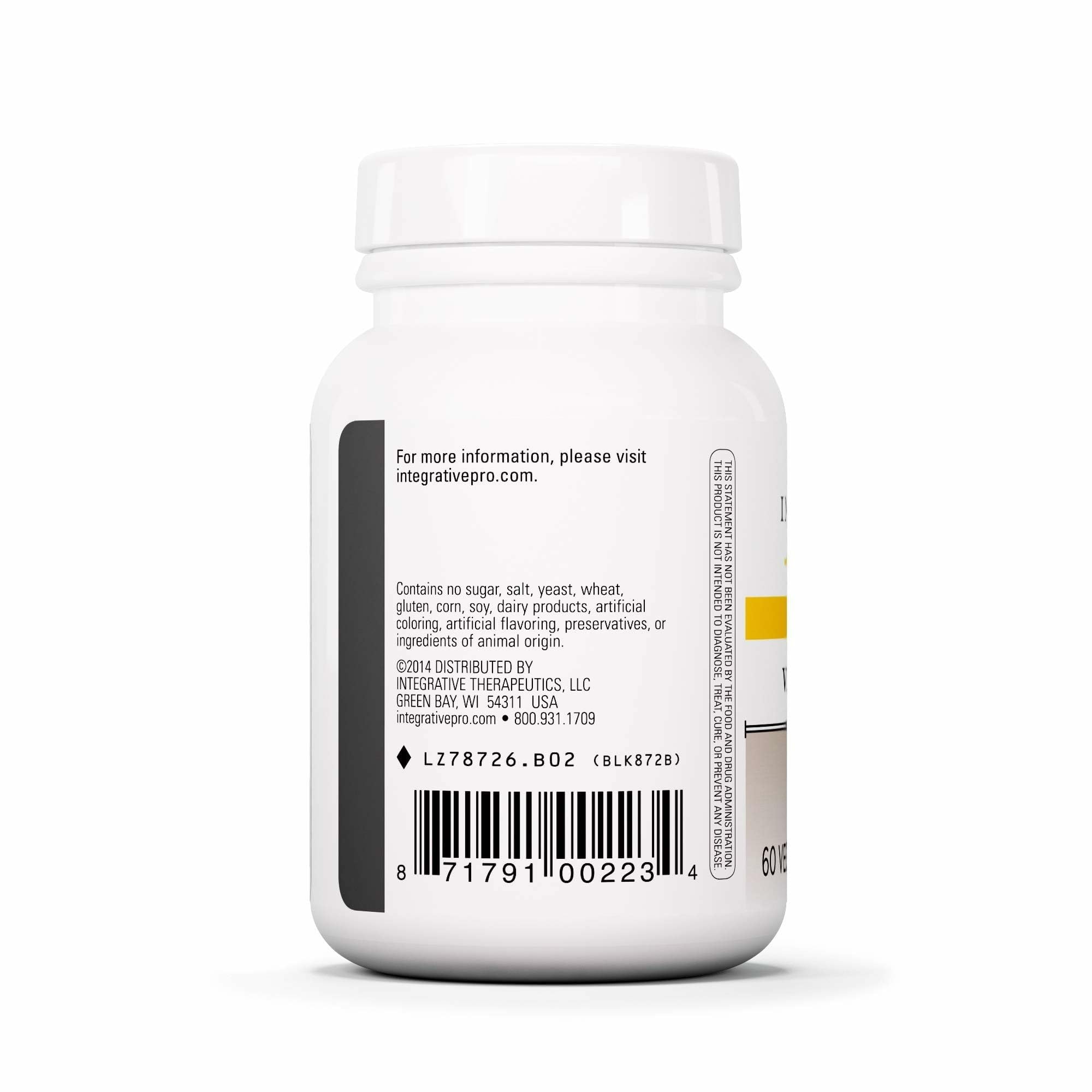 Etiquette Vitex Extract Integrative Therapeutics indiquant dosage recommandé.