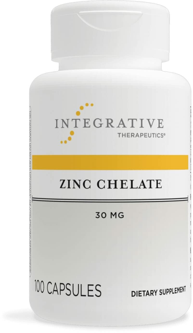 Integrative Therapeutics Zinc Chelate — Bouteille: soutien immunitaire potentiel et antioxydant.