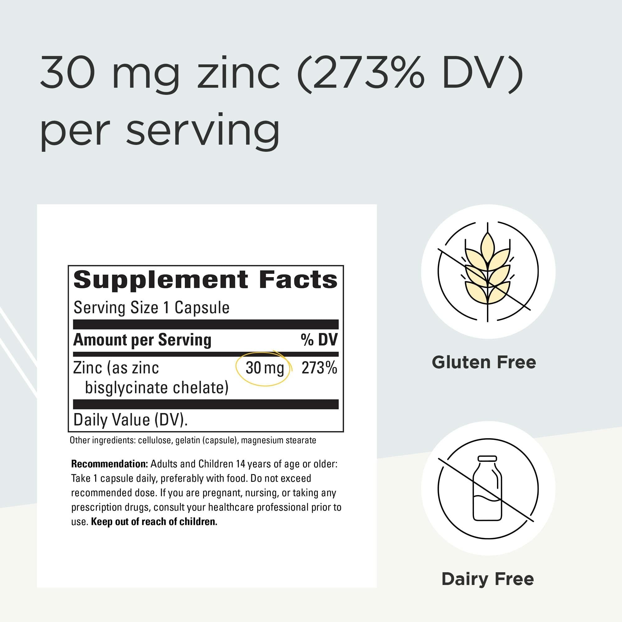 Integrative Therapeutics Zinc Chelate — Capsules: forme hautement absorbable pour l'adulte.