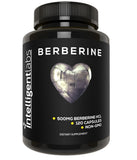 Berberine HCL Plus d'Intelligent Labs — bouteille avant, usage pratique et pureté.