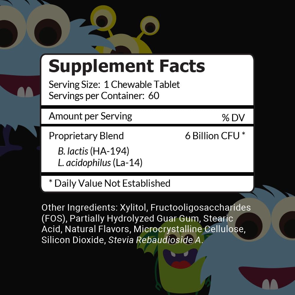 Intelligent Labs Probiotiques Enfants – comprimé masticable, goût agréable et dose quotidienne.