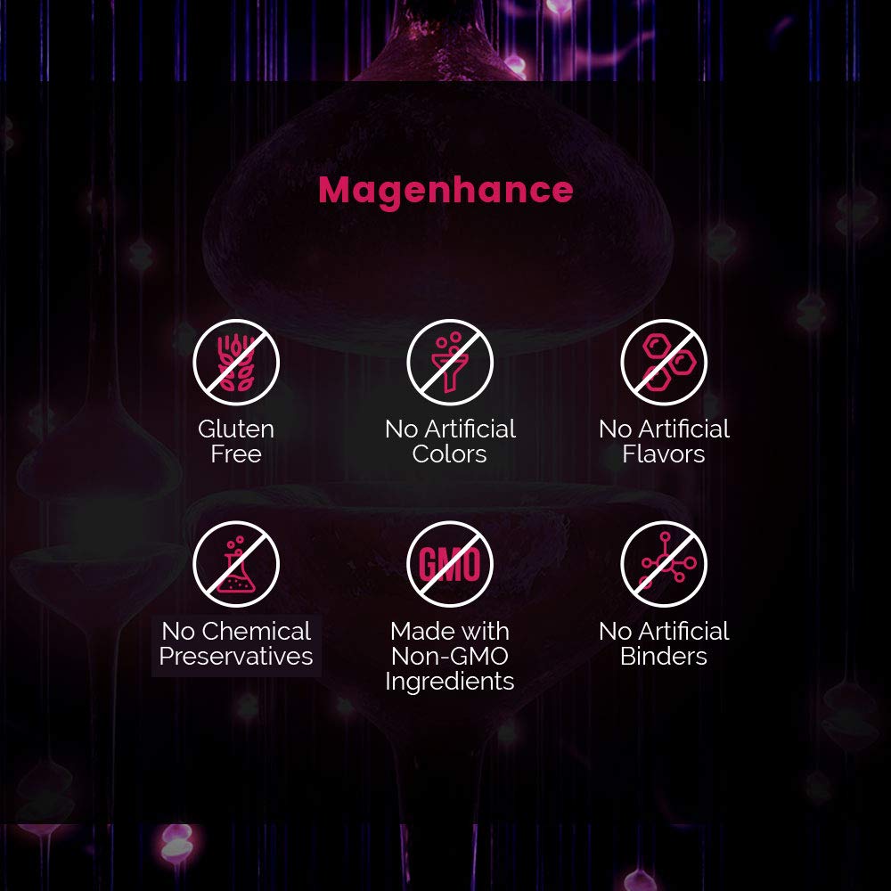 Étiquette informative MagEnhance affichant les composants et utilisations possibles