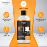 Intentionally Bare Huile MCT: produit certifié biologique pour régimes variés.