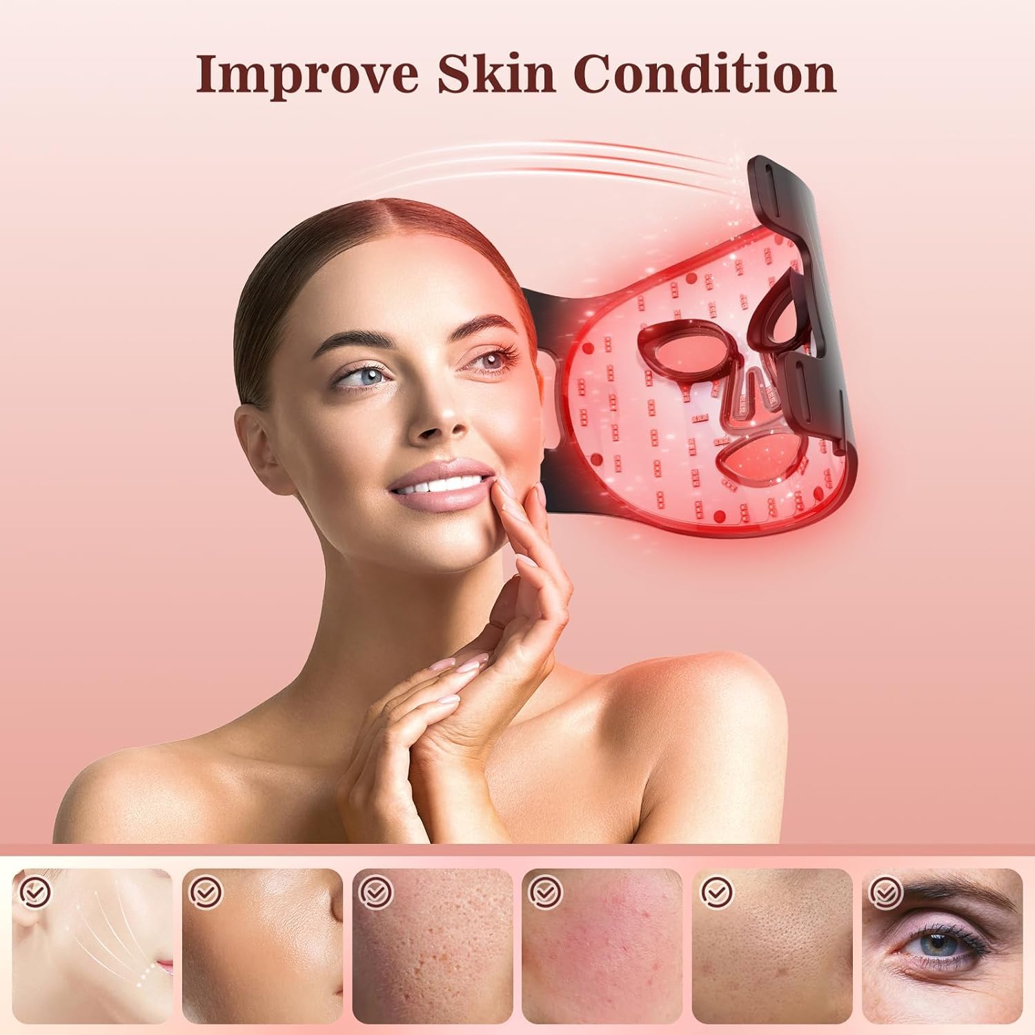 INTEO lumière infrarouge visage 850nm, couverture ciblée pour un soin à domicile