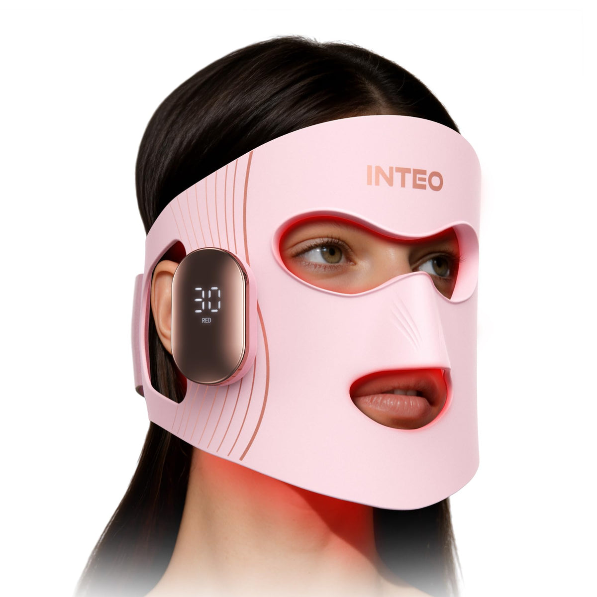 Masque INTEO avec lumière rouge et infrarouge 850nm pour le visage, couverture uniforme du visage
