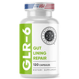 Intestinal Fortitude GLR-6 – bouteille et étiquette indiquant le soutien digestif potentiel