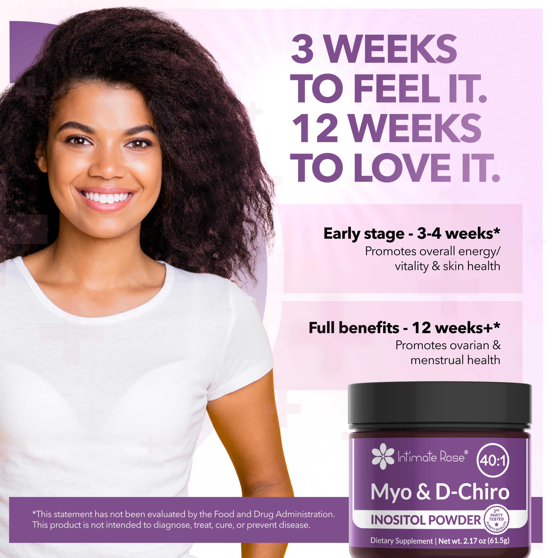 Intimate Rose Inositol – poudre-dans-smoothie: facile à intégrer dans votre routine.