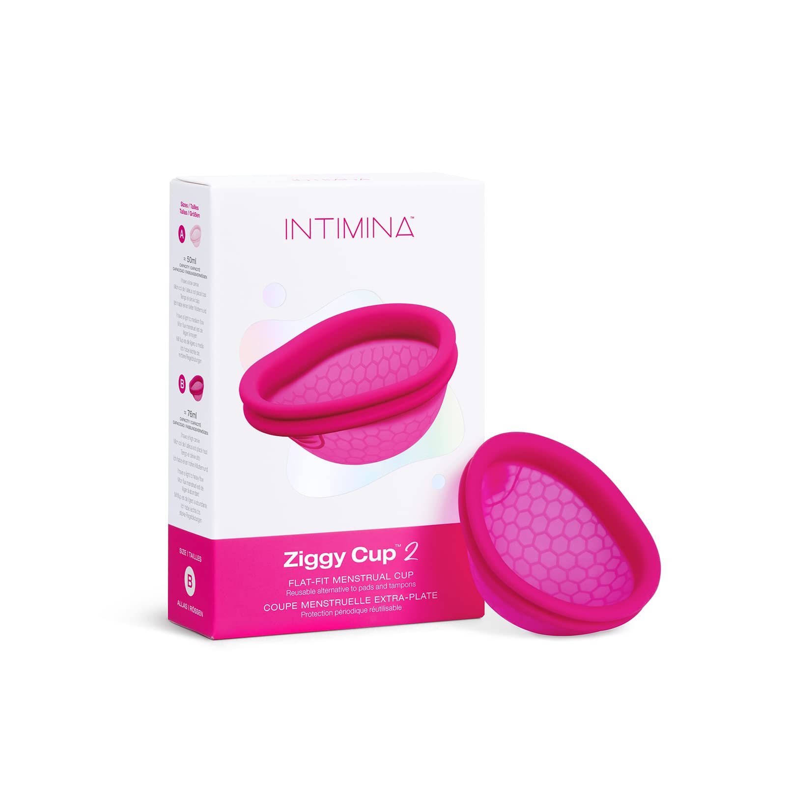INTIMINA Ziggy Cup 2 – design plat pour un confort discret.