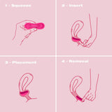 INTIMINA Ziggy Cup 2 – tailles A et B pour différents flux.