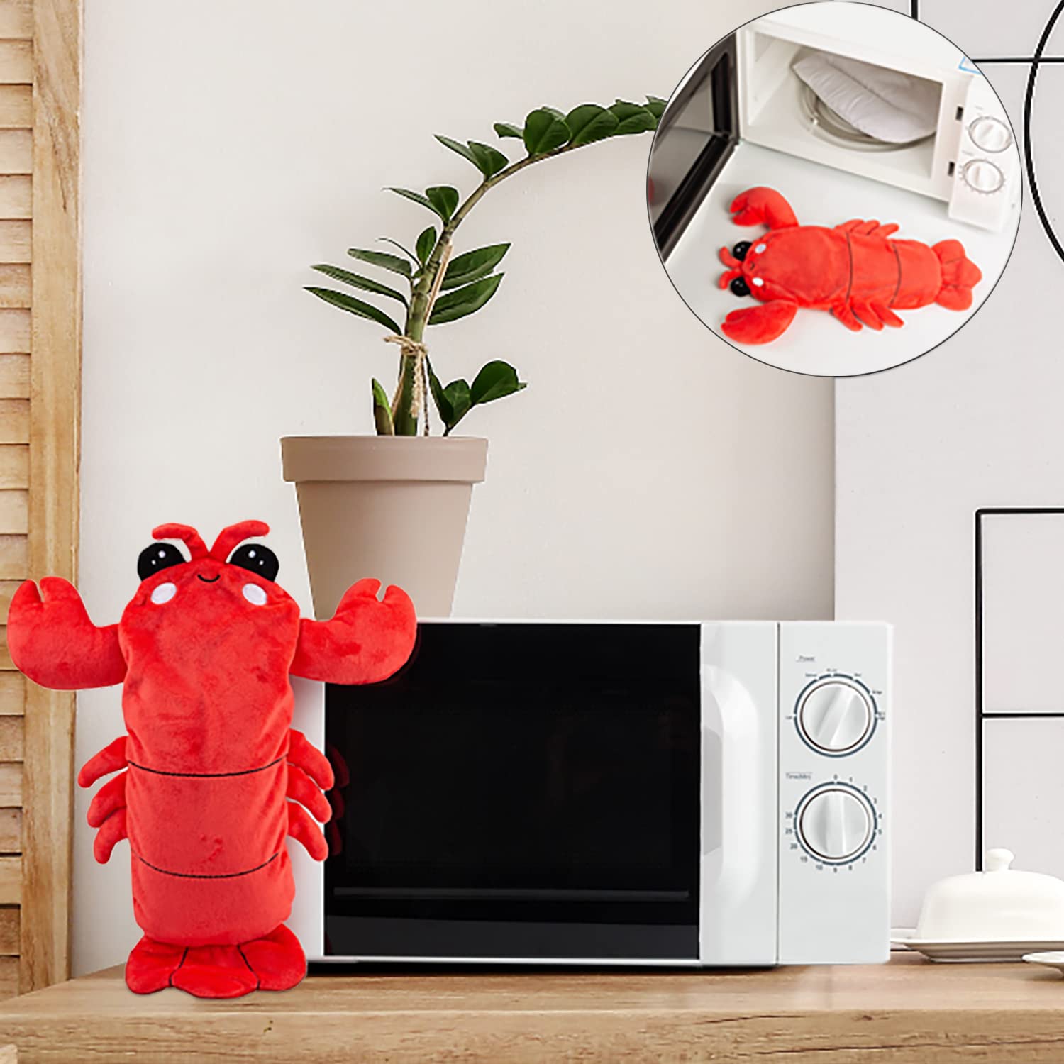 Intoypad peluche-homard-utilisations-multiples, réchauffe crampes et douleurs occasionnelles.