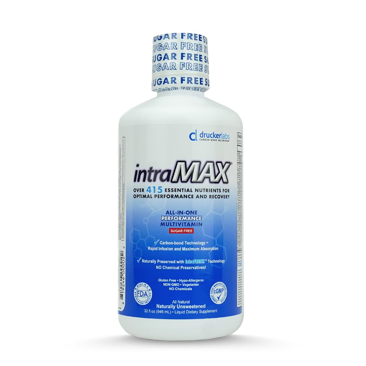 Intramax bouteille liquide – nutrition complète pour énergie quotidienne et récupération potentielle.