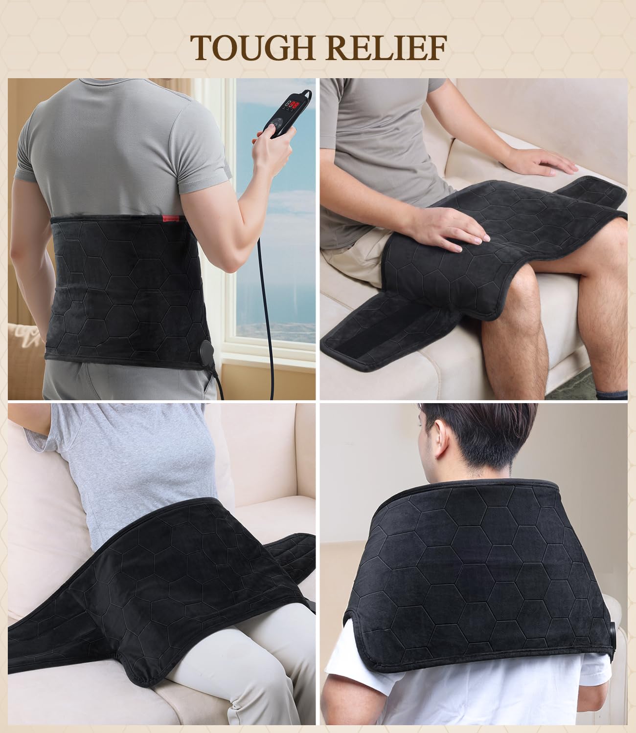 InVarme longueur 44 pouces pour chaleur enveloppante du dos.