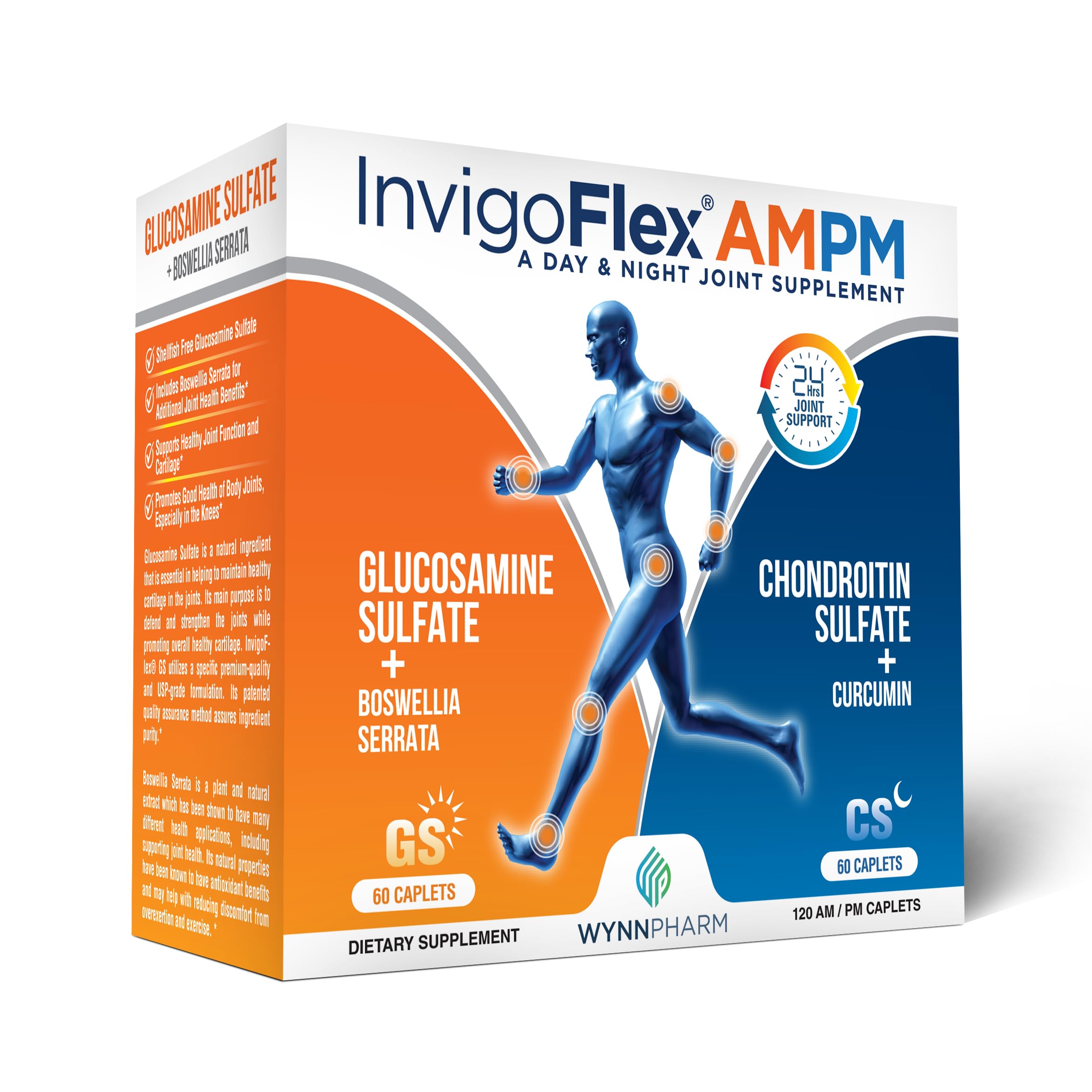 INVIGOFLEX AMPM bouteille et emballage, soutien pratique pour les articulations au quotidien.