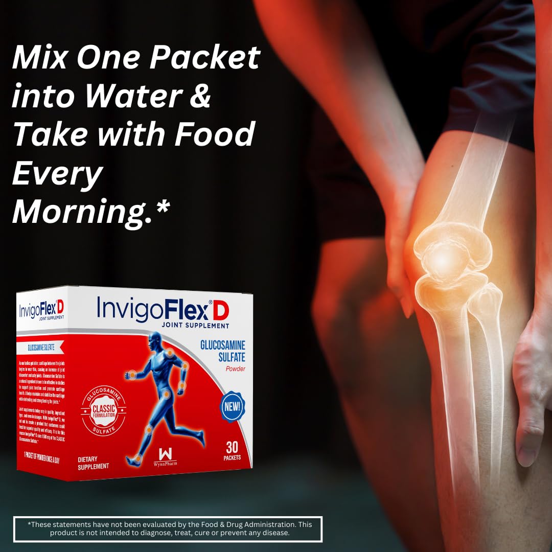 Mobilité des genoux et articulations avec InvigoFlex glucosamine sulfate.