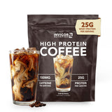 INVIGOR8 poudre café protéine colombienne pour une dégustation lisse et savoureuse.