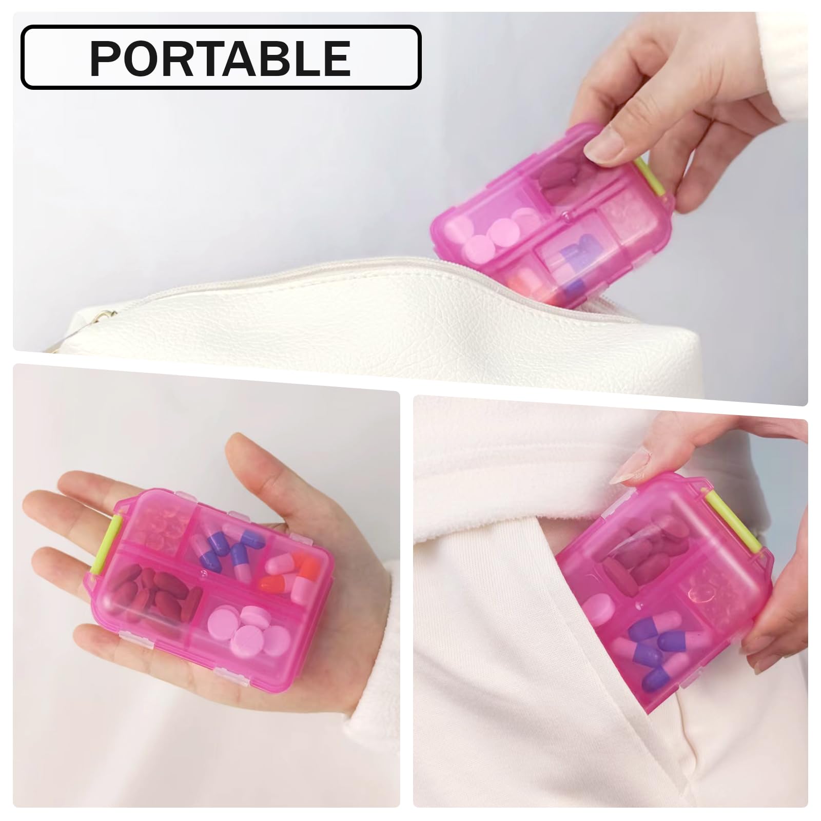 INVODA couvercle transparent facilitant l'identification des pilules.