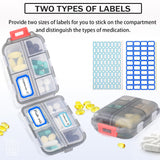 INVODA Étiquettes pratiques pour pilules, identification rapide des médicaments.