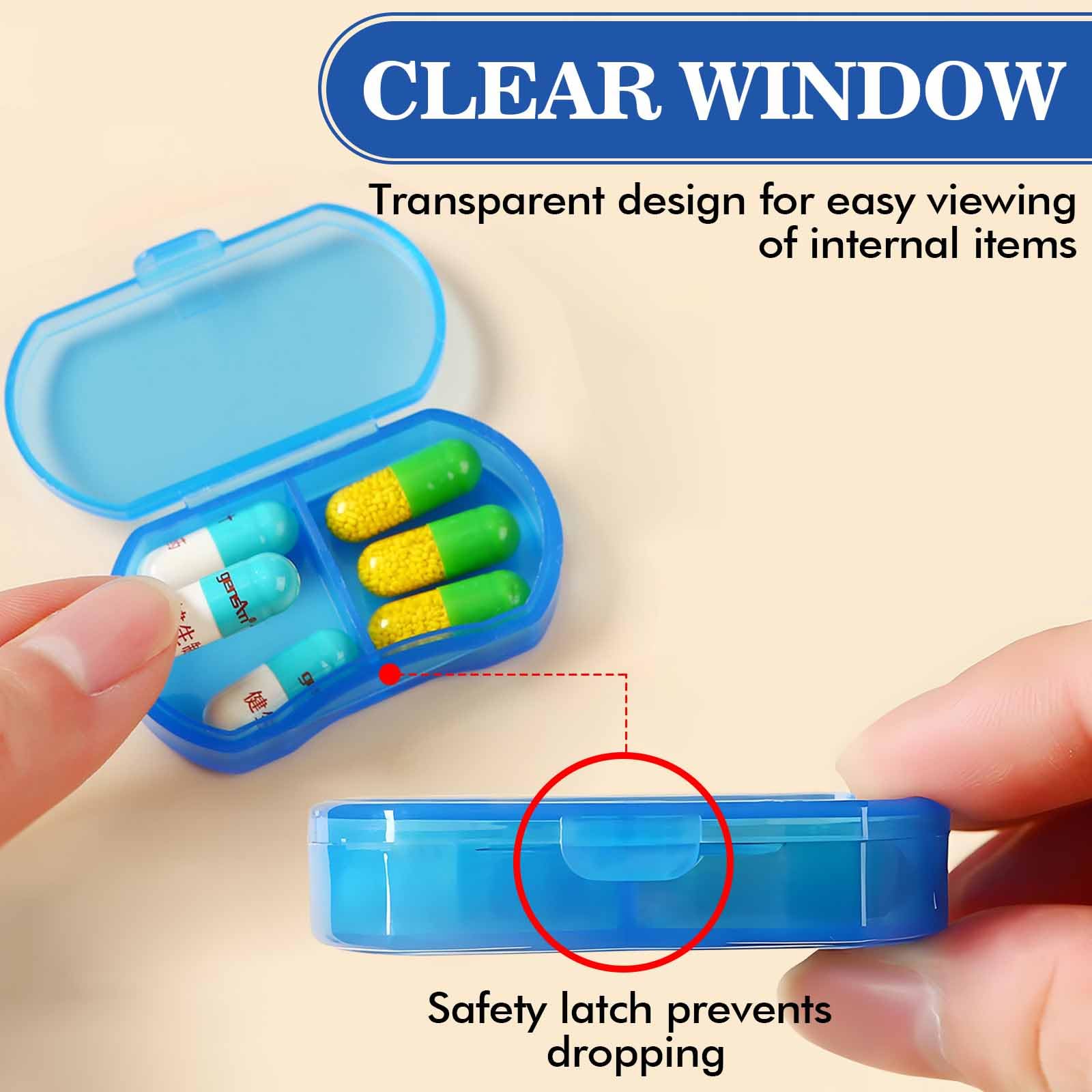 Étui transparent INVODA permettant de vérifier facilement les pilules.