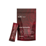 ION* Vital Immunity : sachets voyage pour soutenir le rituel immunitaire en déplacement.