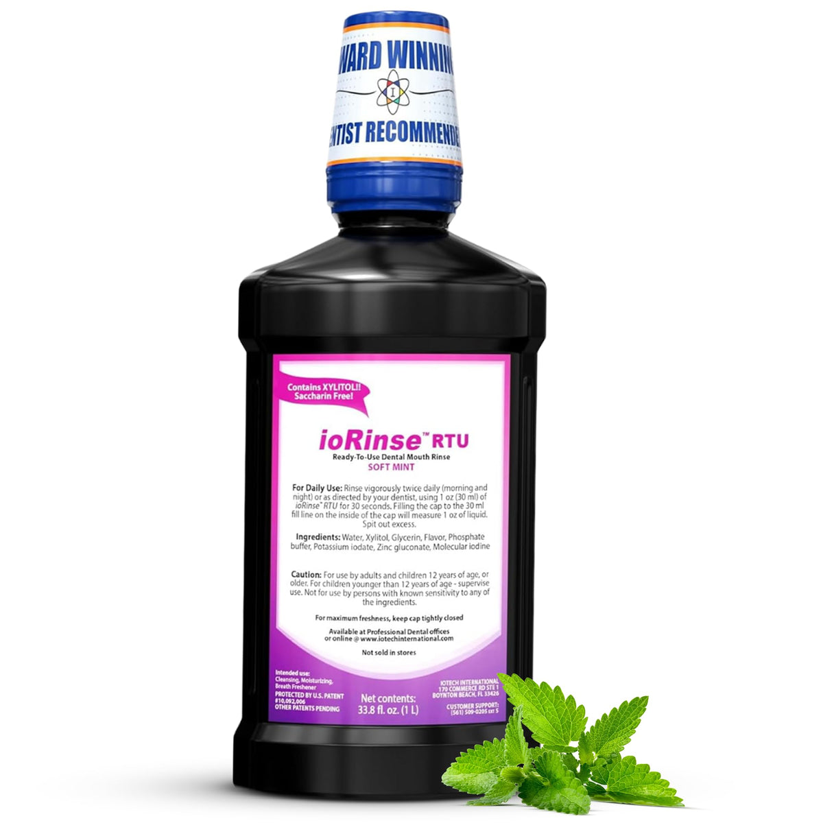 ioRinse flacon 1L sans alcool pour le soin bucco-dentaire quotidien