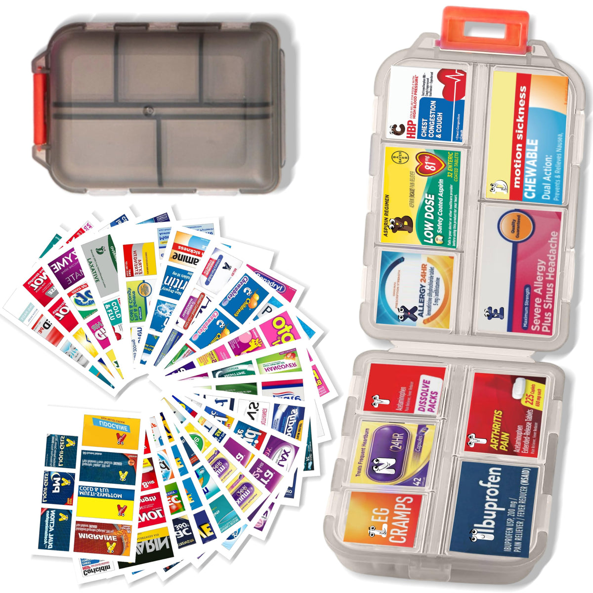 IOUWE Organisateur de pilules avec compartiments séparés pour un accès rapide.
