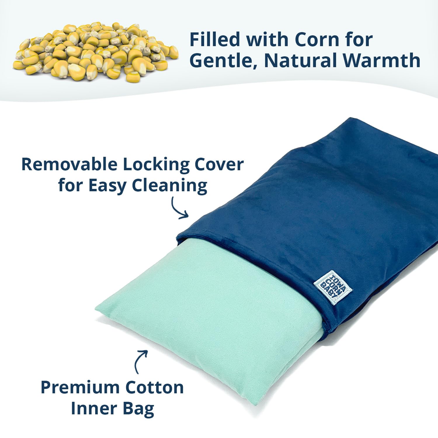 IOWA CORN BABY utilisation sur le cou et les épaules pour un confort précis