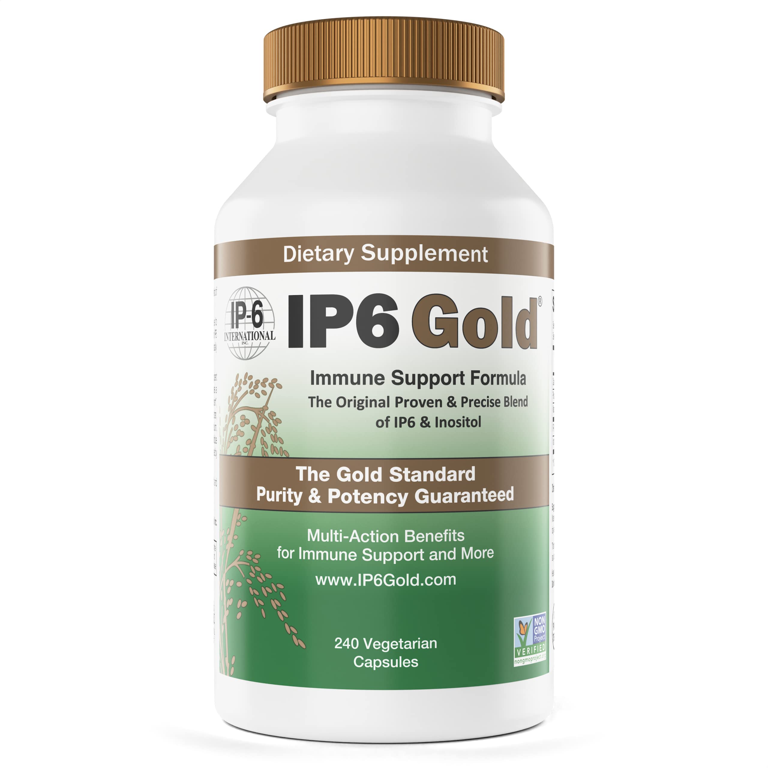 IP6 Gold bouteille végétarienne, formulation pure et pratique.