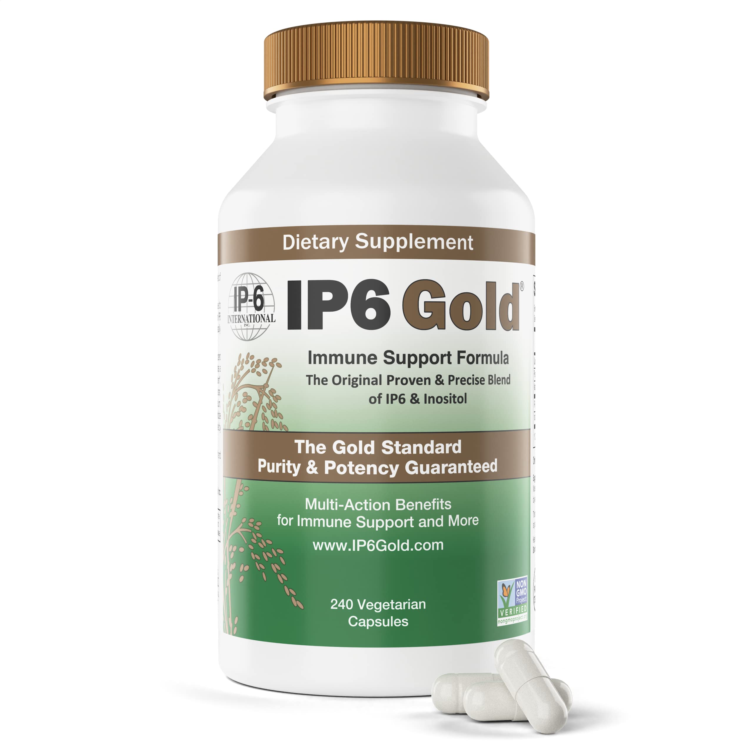 IP6 Gold ingrédients purs et simples, sans additifs.