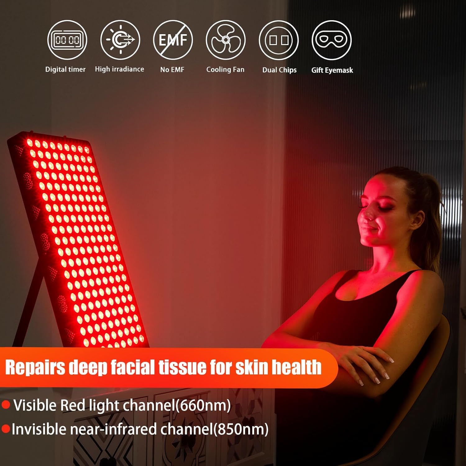 iPlantop panneau rouge corps: stimulation des muscles et récupération rapide