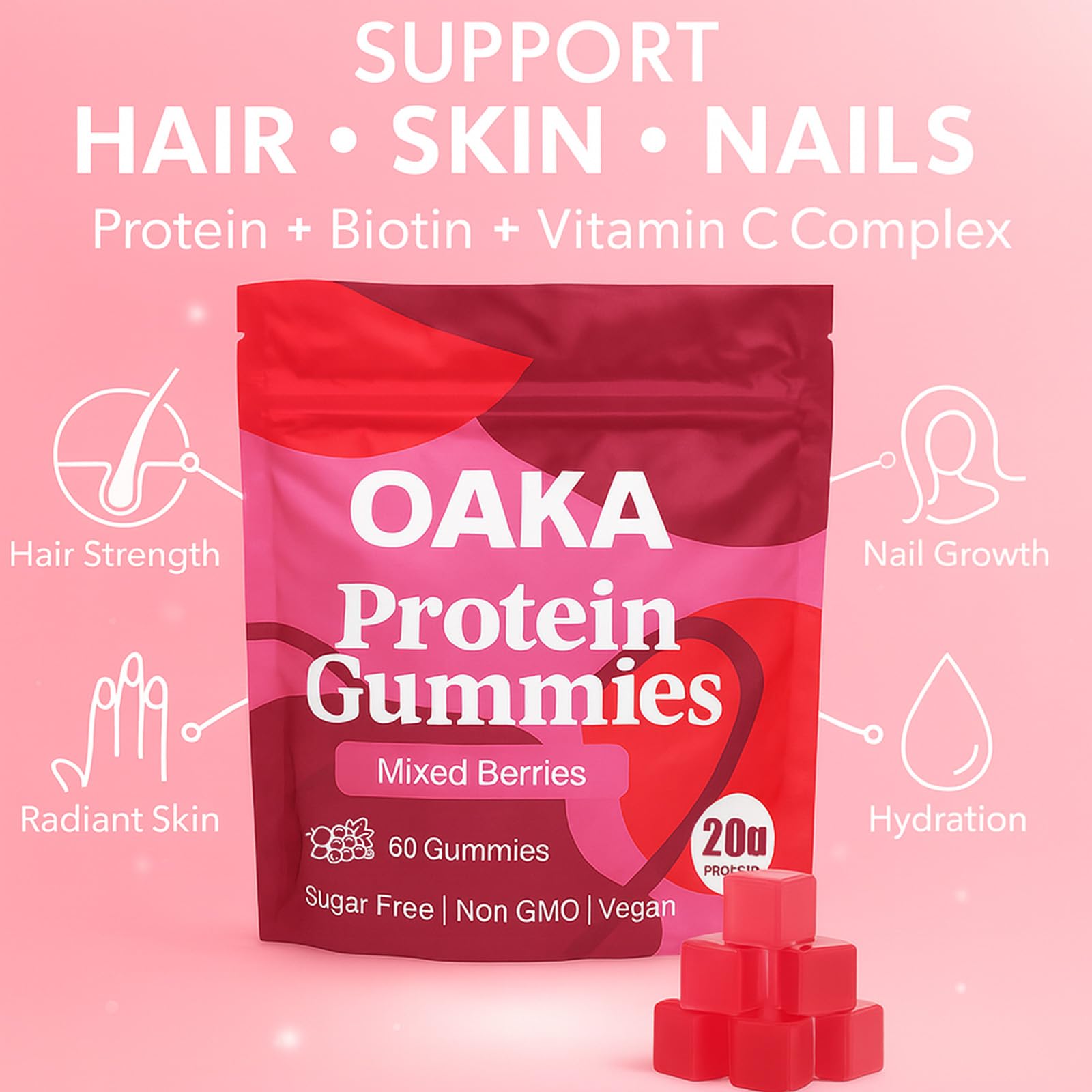 Gélifiés ipxkwll OAKA saveur baies – plaisir gustatif quotidien.