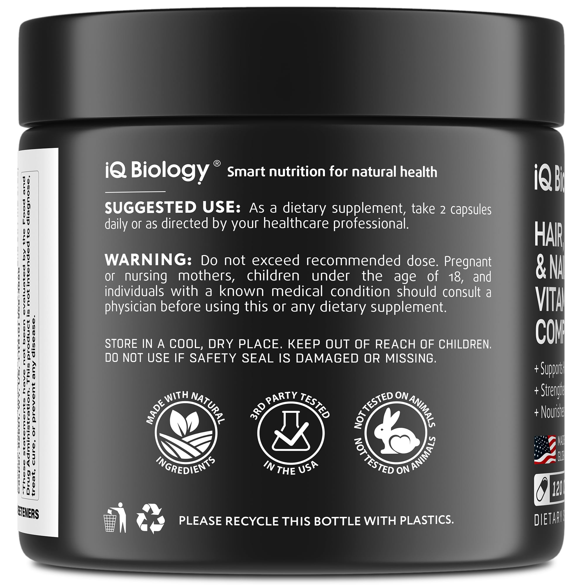 IQ BIOLOGY Dosage simple – capsules quotidiennes faciles à prendre