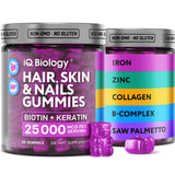 IQ Biology gommes a la biotine: cheveux eclat et ongles solides au quotidien.