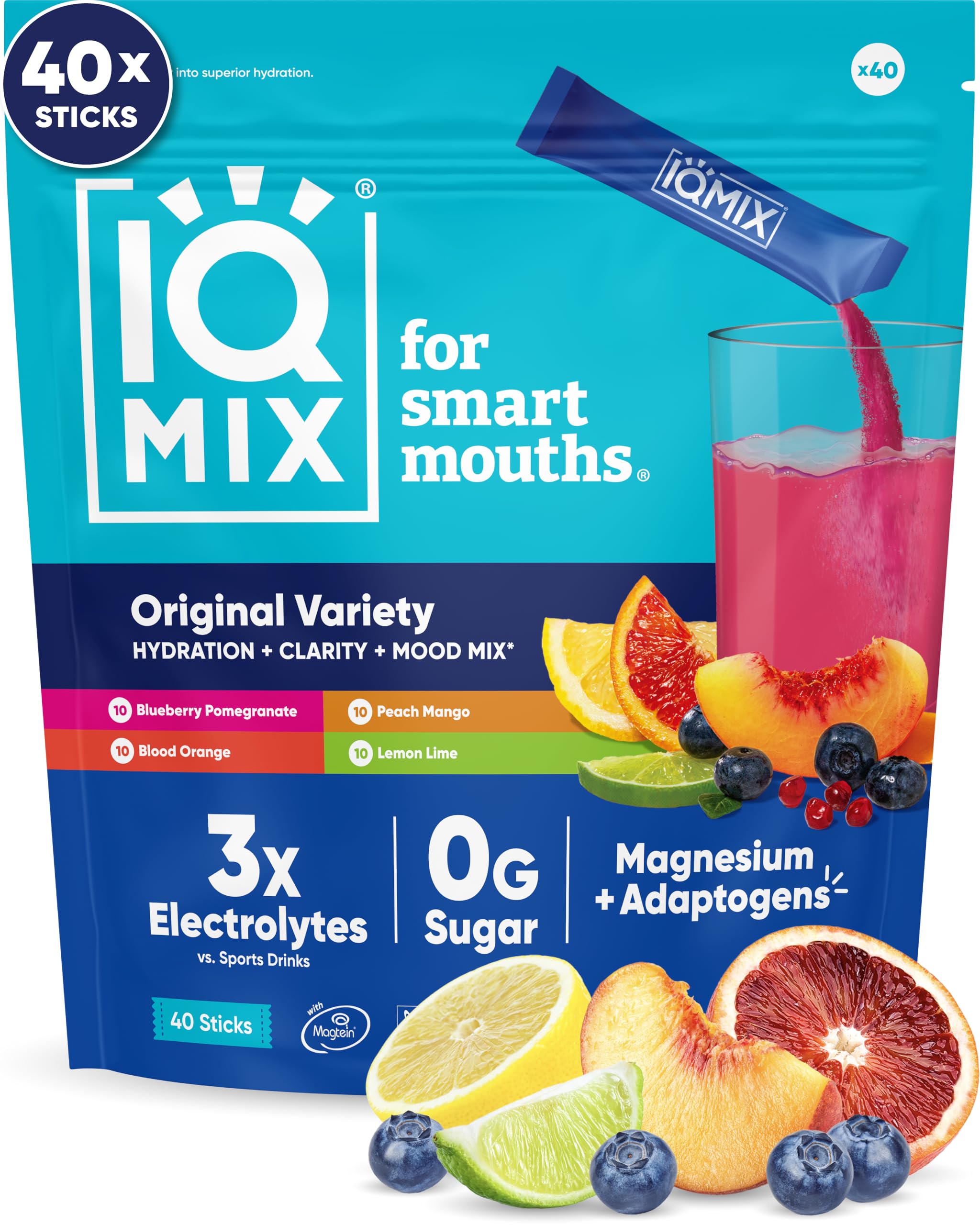 IQMIX sachet électrolyte pour hydratation rapide et énergie.