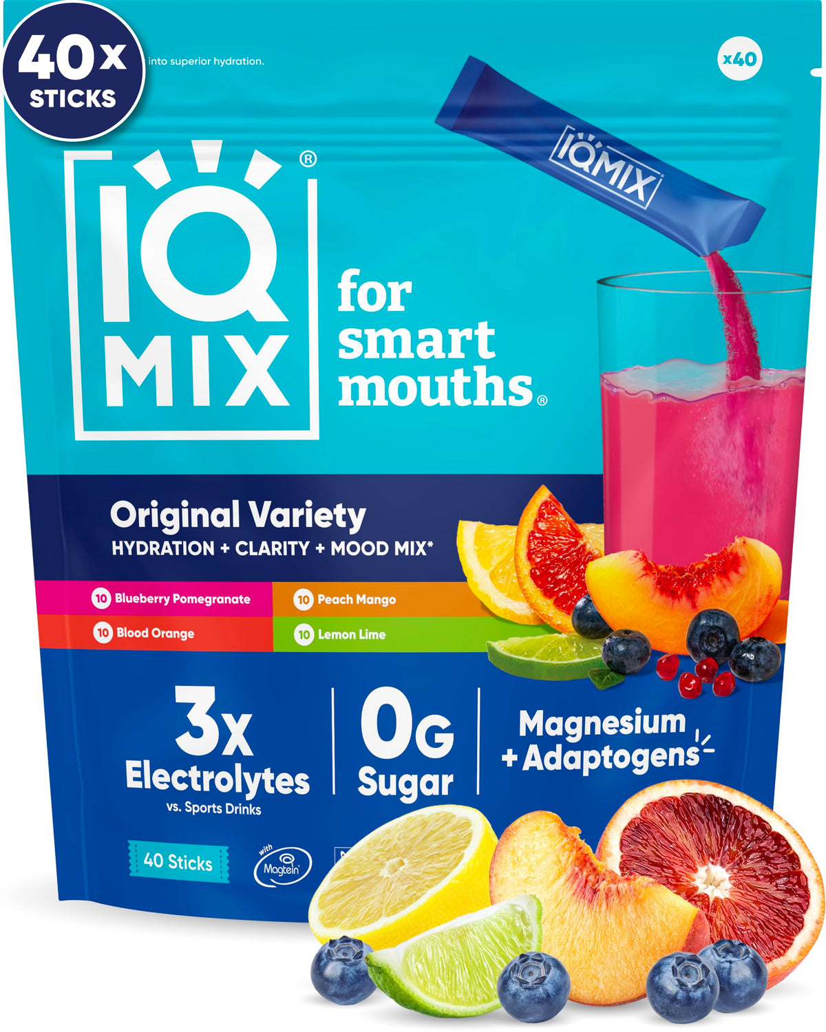 IQMIX sachet électrolyte pour hydratation rapide et énergie.