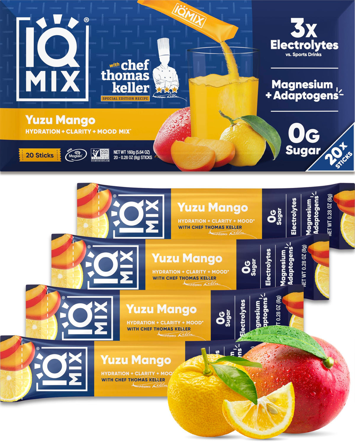 IQMIX avec Chef Keller, sachet hydratation rapide pour énergie et concentration.