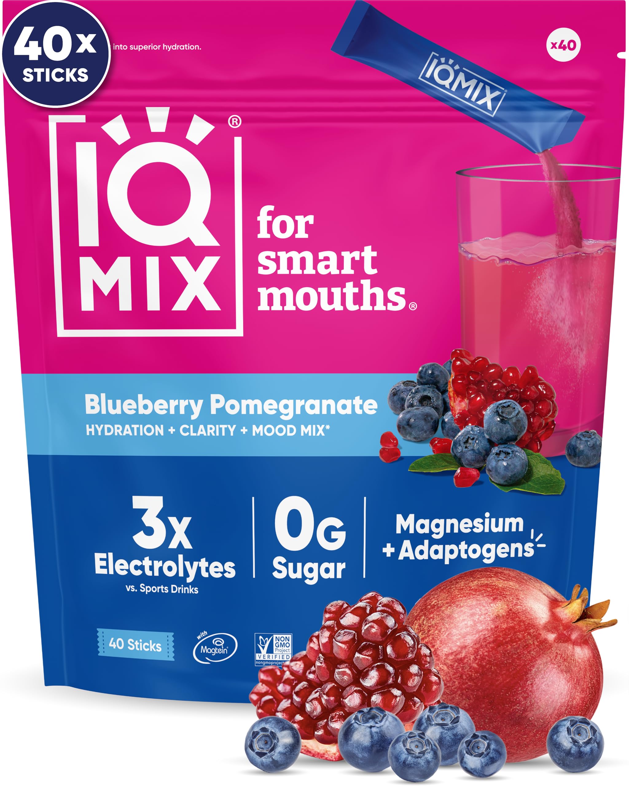IQMIX sachets d'hydratation électrolyte pour énergie et clarté.