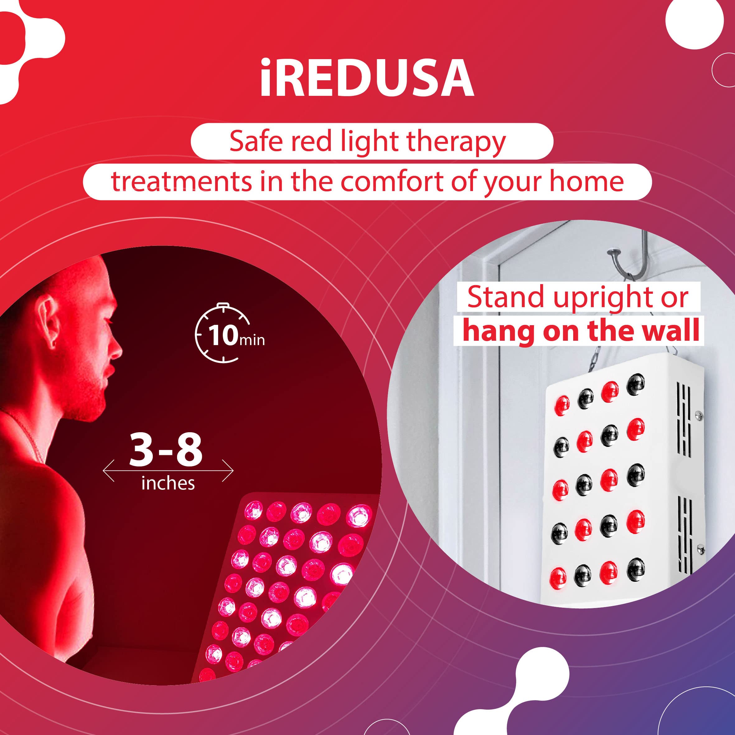 iREDUSA accessoires inclus: lunettes de protection et manuel rapide