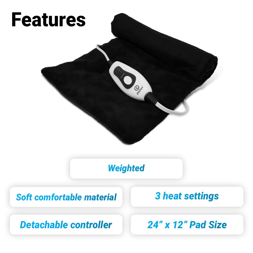 iReliev tissu microplush doux procure un confort luxueux pendant la mise en place.