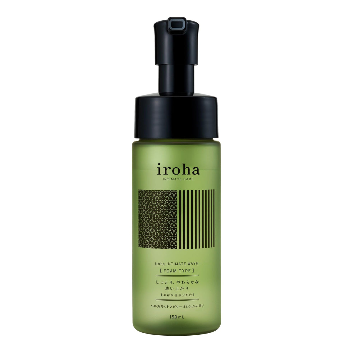 iroha mousse soin intime citrus-bergamote, fraîcheur durable pour la routine quotidienne.
