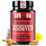 Iron Brothers Suppéments Testostérone Support – Bouteille: énergie durable pour l'entraînement