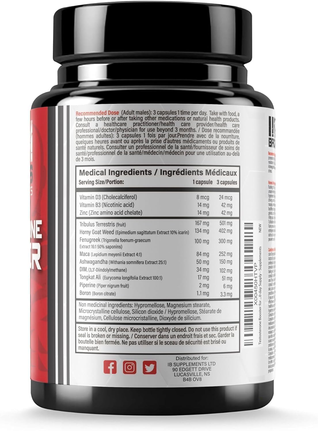 Iron Brothers Suppéments Testostérone Support – Gélules: prise facile pour soutenir la motivation