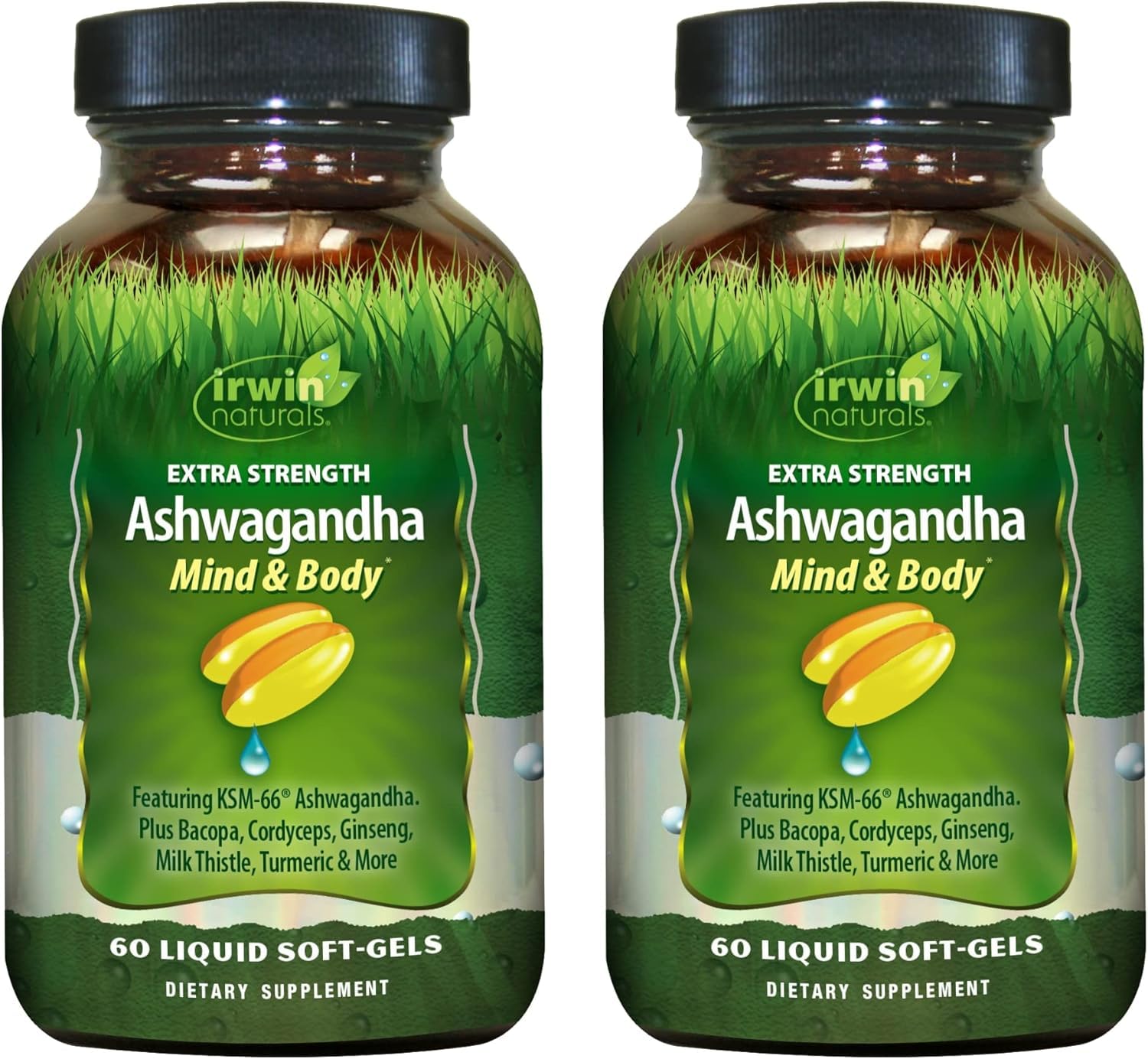 Irwin Naturals Ashwagandha Mind & Body bouteille, présentation du produit